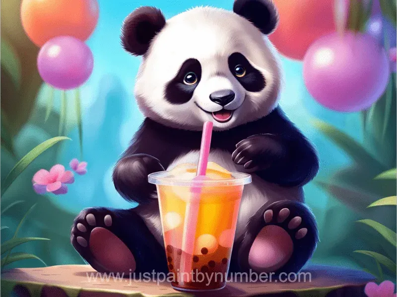 Person relaxing while painting by numbers